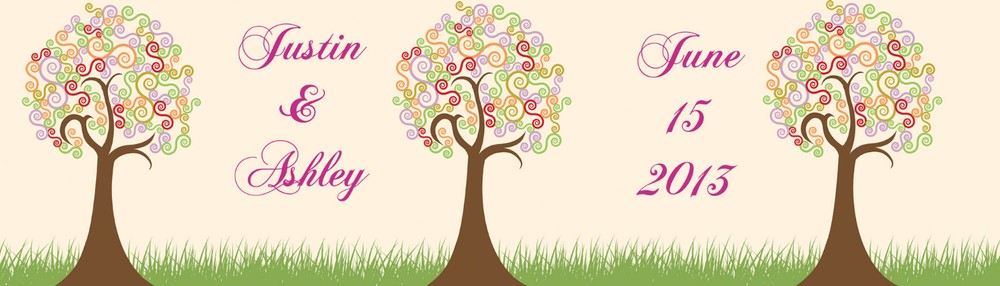100 Floral Tree Wedding Anniversary Shower Special Occasion Water Bottle Labels