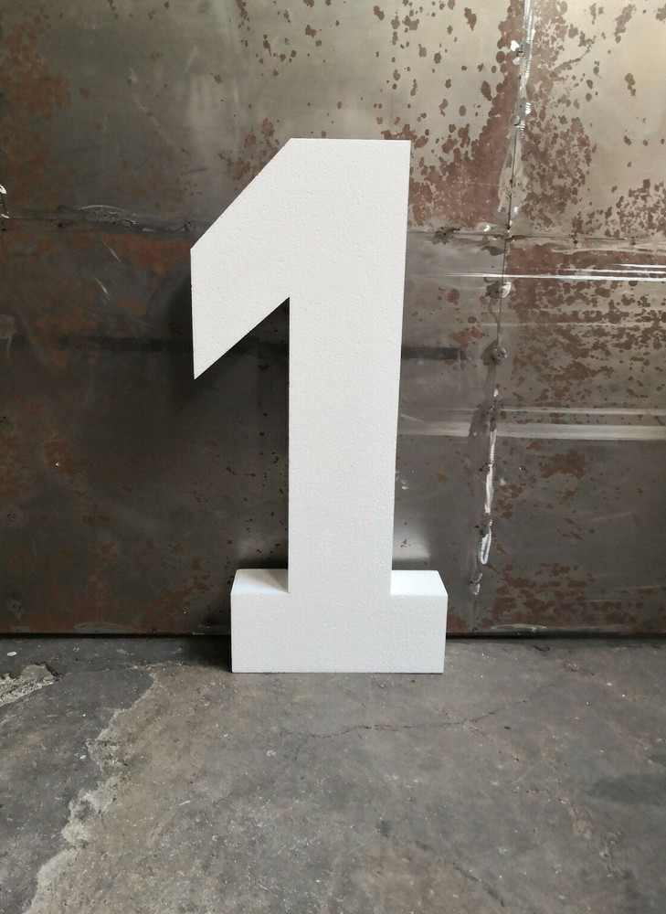 Polystyrene Number 50cm Birthday Anniversary Party Digit Letter Table Decoration 3D