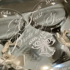 Vintage Wedding Bride Groom Toast Goblets Set Box Treasure Masters 1973 USA Made
