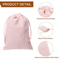 20pcs Velvet Gift Bags 5.1″ x 7.1″ Drawstring Jewelry Pouches, 10 Colors