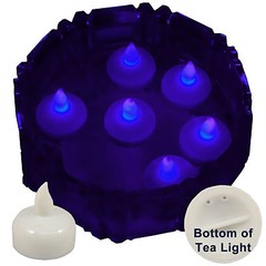 NEW 6 Purple Led Floating Floral Tea Light Candle for Wedding Centerpiece Decor