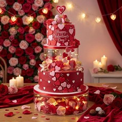 Clear Fillable Cake Stand Set for Parties, 3 Sizes