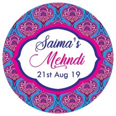 Glossy Personalised Glossy Wedding MEHNDI DHOLKI HENNA MAYUN Stickers Labels