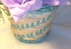 1 Wedding Decorations Quinceanera Anniversary TABLE Silk Lavender Flower Basket