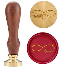 Jesus Christian Seal Wax Stamp Bronze Head with Handle, for Wedding, Cards