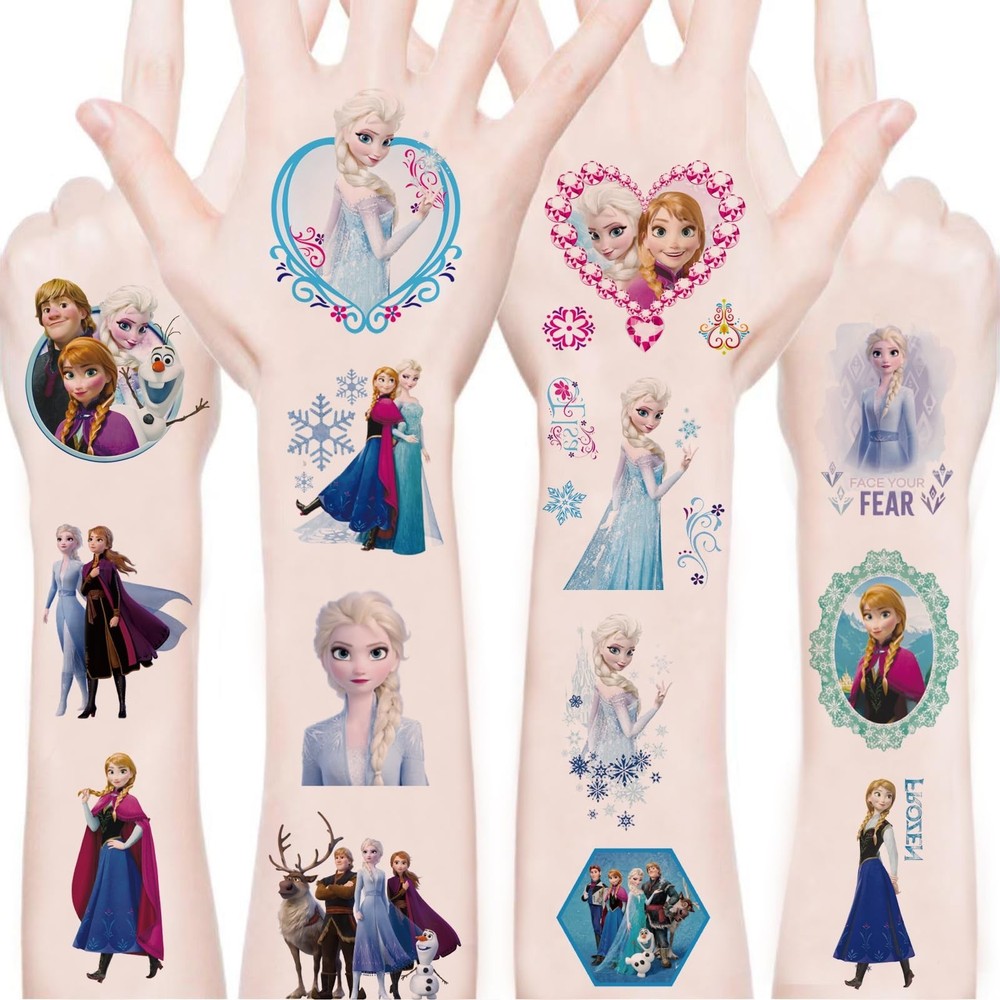 100Sheets 5 * 5 Disney Frozen Temporary Tattoos Birthday Themed Party Supplie…