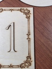 10 Rustic Wooden Table Numbers 1-10 Set Removable Base Party