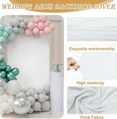 6.6FT Arch Backdrop Stand and Cover Set Wedding Arch Frame for Ceremony Birthday