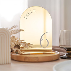 Beautiful Gold Wedding Table Numbers with Stands – Elegant Double Sided 5X7 Inch