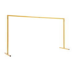 Adjustable Square Iron Arch Stand 2m Yellow Free-Standing Wedding Party
