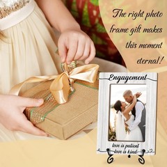 Utaqer Engagement Picture Frame, Picture Gifts For Couples Wife Husband, Wood…
