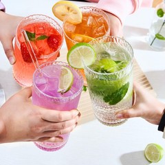 15oz and 22oz Grey Acrylic Glasses Drinkware (Set of 8), Honeycomb Stackable …