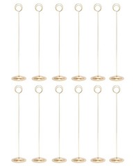 12 Pack of Gold Table Number & Place Card Holders for Weddings, and Event