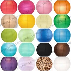 10 pcs Round Mixed Sized Paper Lanterns LED Light Wedding Party decoration DIY