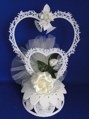 New Vintage Wilton «Wedding Rose » Wedding CakeTop, white rose, 103-2328