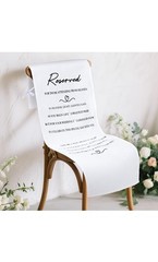 Reserved Memorial Wedding Chair Sign with love from Heaven Cotton Linen Weddi…