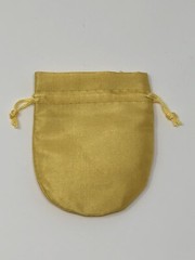 Small Satin Drawstring Pouch Yellow Gold Bag