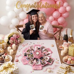 Koogel Explosion Gift Box, Surprise Picture Love Box Pink Medium,