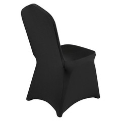 50PCS Stretch Spandex Folding Chair Covers Black Durable Decoration Formal