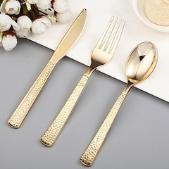 GOLD Elegant Designer Disposable Forks Wedding Party Catering Tableware Sale