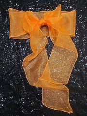 202 pcs Sheer Chair Decor Bow Sash 104″ x6″ Orange Wedding Party Banquet Organza