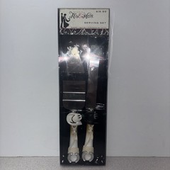 STUDIO His & Hers Western 2pc Wedding Cake Server -Cowboy Hats- Horseshoes NIB