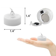 24 Tea Lights Led Flickering with Timer Function (6 hrs on, 18 hrs off),