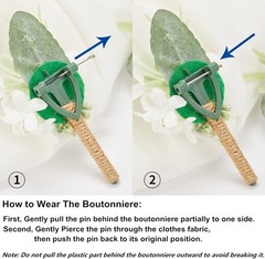 Elegant White Corsage & Boutonniere Set for Weddings & Proms – 1 Piece Each
