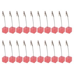 20Pcs Reusable Wood Table Number Holders with Strong Metal Clip for Office Use