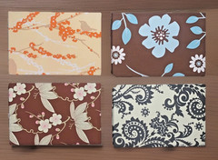 Fabric-bound Guest Books Paisley Floral Fancy 4 LOT