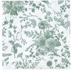 25Pcs Sage Green Floral 5″ x 5″, 25-Count Sage Green – Floral & Leaves