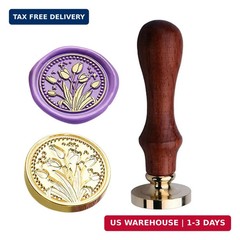 JUPPE 6pcs Flower Wax Seal Stamp Set, Cherry Blossom Rose Bell Orchid Branches T