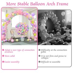 Balloon Arch Kit, Adjustable 10FT Wide & 8FT Tall 118 inches, White