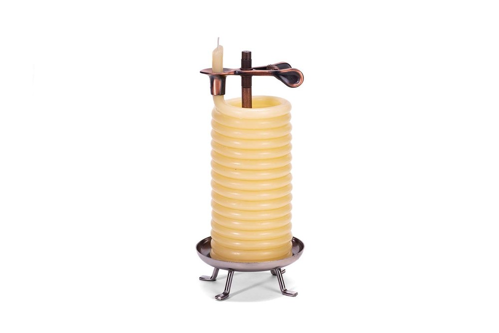 Candle by the Hour 48-Hour Tall Candle, Eco-friendly Natural Beeswax with Co…