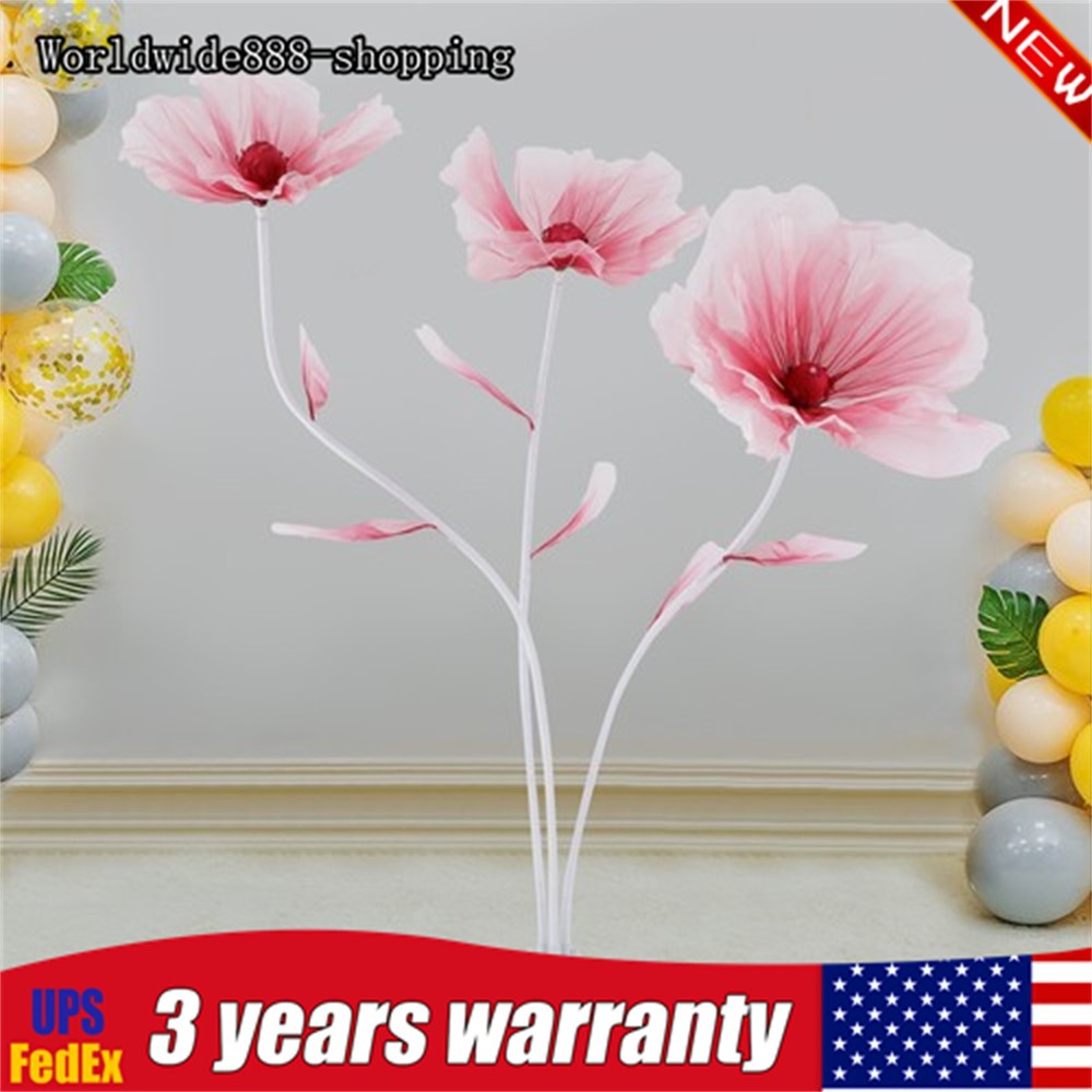 Handmade Gradient Red Silk Flower Artificial Flower Wedding Stage Backdrop Decor