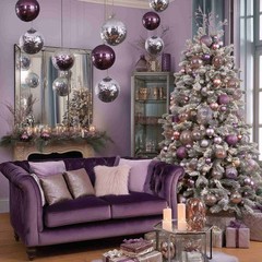 Yescom 4PCS 7″ Small Disco Ball Mirror Mini Hanging Party Events Wedding Purple