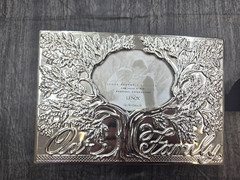 Lenox Our Family Photo Album – Silver Plated 4×6, Box Worn, New