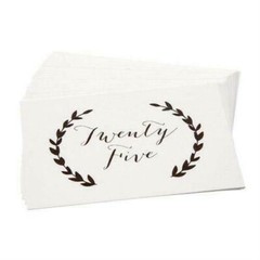 DAVID TUTERA NEW 1-25 Black and White Table Numbers Vine Laurel Wreath Wedding