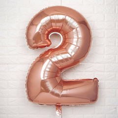 40″ Rose Gold Number 2 Mylar Foil Balloon Birthday Party Wedding Decorations
