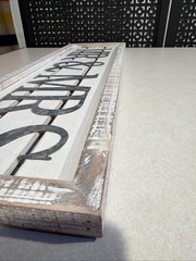 Mr & Mrs 31.5” X 9.5” Rustic Wood & Metal Wedding Decor Hanging Sign