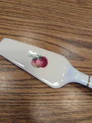 Vintage Decorative Porcelain Cake Server Cutter Holiday Wedding Birthday Etc.