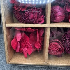 Sola Wood Flowers Boxed Set Red Craft Supply Wedding DIY Decor Fillers