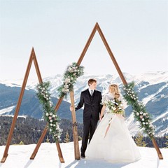 2x Wooden Wedding Arch Gorgeous Ceremony Arbor Backdrop Stand Event Decor Rustic