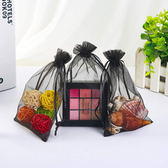 100PCS 4X6 (10X15Cm) Sheer Drawstring Gift Bags, Black Organza Weddi