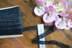 Poly Nylon Rayon Lace Insert BLACK 20mm wide 10 Metre Lengths Sunrise ch24 SR