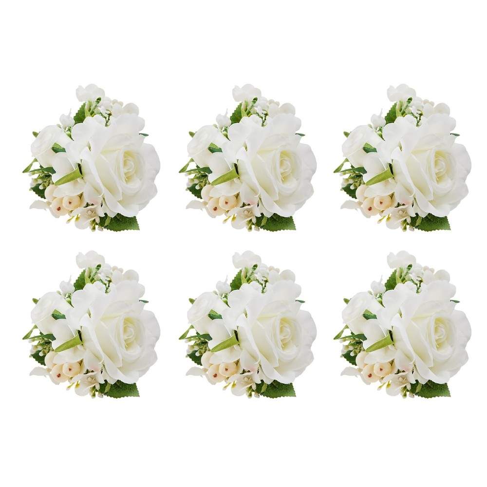Pocket Boutonniere for Men, Set of 6, Groom Groomsman Boutonnieres for Weddin…