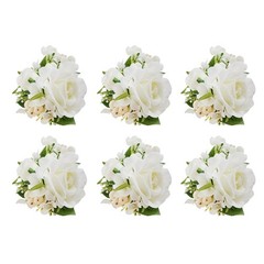 Pocket Boutonniere for Men, Set of 6, Groom Groomsman Boutonnieres for Weddin…