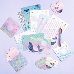 WERNNSAI 69 PCS Stationery Letter and Envelopes, Mermaid Kids Stationery Set,…