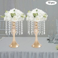 10Pcs 35cm Crystal Beads Flower Stand Table Decor