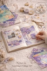 Matte Gold Marble Scrapbook Paper Pad 6×6 – 24 Sheets, Vintage Single-Side
